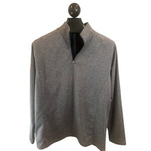 UNRL Elite Mens XL Quarter Zip Pullover Heather Gray Sleeve Pocket RN 156273